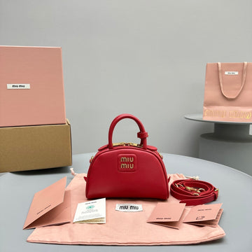 TOP-HANDLE 18 BAG IN RED CALFSKIN Luxe Carry Bags