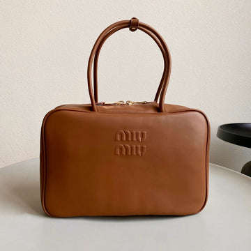 BEAU BAG 34 IN CARAMEL BROWN LEATHER Luxe Carry Bags