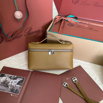 EXTRA POCKET L19 IN DIJON YELLOW GRAINED CALFSKIN WITH SILVER HARDWARE by Luxe Carry