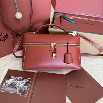EXTRA BAG L27 IN MARS RED SMOOTH CALFSKIN WITH GOLD HARDWARE Luxe Carry