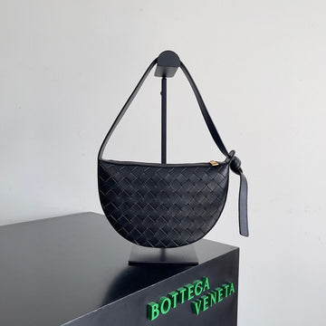 BV Mini Sunrise 23cm Black Calfskin Ghw Luxe Carry Bags