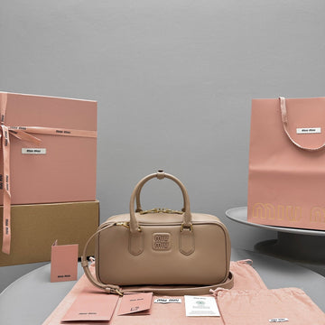 RESTRO SMALL 27 IN TAUPE PINK IN CALFSKIN Luxe Carry Bags