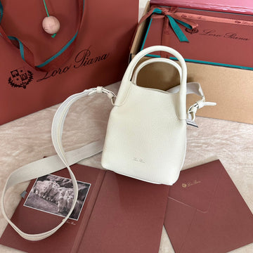 MICRO BALE BAG IN WHITE CALFSKIN by Luxe Carry