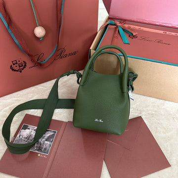 MICRO BALE BAG IN ARMY GREEN CALFSKIN Luxe Carry Bags