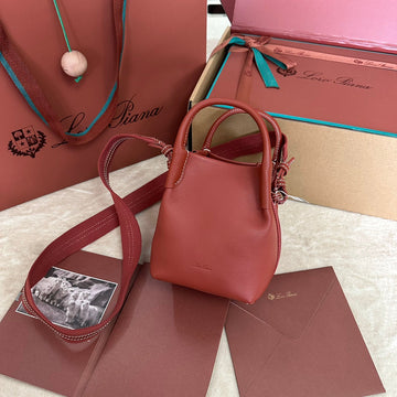 MICRO BALE BAG IN MARS RED CALFSKIN Luxe Carry Bags