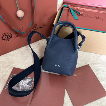 MICRO BALE BAG IN NAVY BLUE CALFSKIN by Luxe Carry