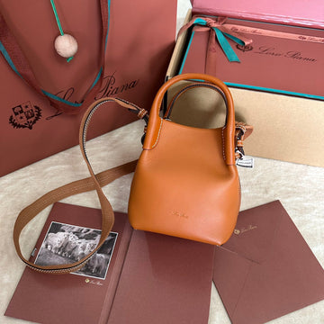 MICRO BALE BAG IN TIGER ORANGE CALFSKIN Luxe Carry
