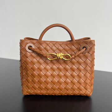 MEDIUM ANDIAMO 25 IN BURNT ORANGE LAMBSKIN Luxe Carry Bags