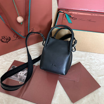 MICRO BALE BAG IN BLACK CALFSKIN Luxe Carry