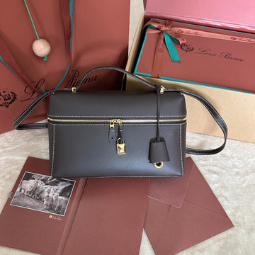 EXTRA BAG L27 IN CHOCOLATE BROWN SMOOTH CALFSKIN WITH GOLD HARDWARE Luxe Carry