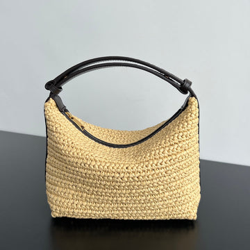 MINI WALLACE 20 BAG IN NATURAL RAFFIA CROCHET Luxe Carry Bags