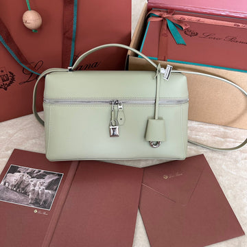 EXTRA BAG L27 IN PASTEL GREEN SMOOTH CALFSKIN WITH SILVER HARDWARE Luxe Carry