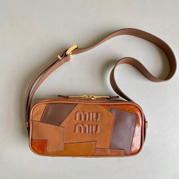 HOBO 24 BAG IN COGNAC LEATHER PATCHWORK Luxe Carry