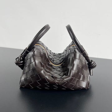 SMALL TOP HANDLE LOOP 19 IN CHOCOLATE CALFSKIN Luxe Carry Bags