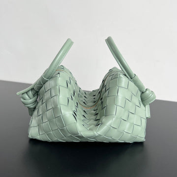 SMALL TOP HANDLE LOOP 19 IN CELADON GREEN CALFSKIN Luxe Carry