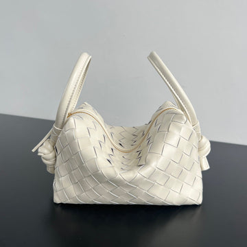 SMALL TOP HANDLE LOOP 19 IN IVORY BEIGE CALFSKIN Luxe Carry Bags