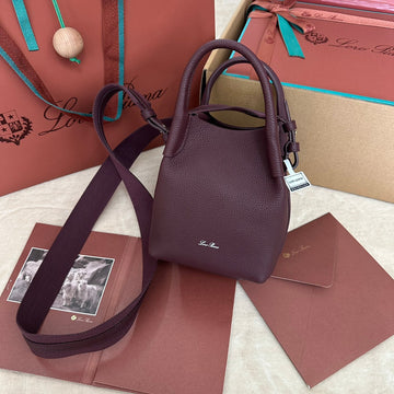 MICRO BALE BAG IN WINE PURPLE CALFSKIN by Luxe Carry