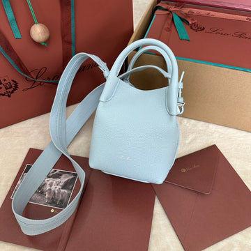 MICRO BALE BAG IN LIGHT BLUE CALFSKIN by Luxe Carry