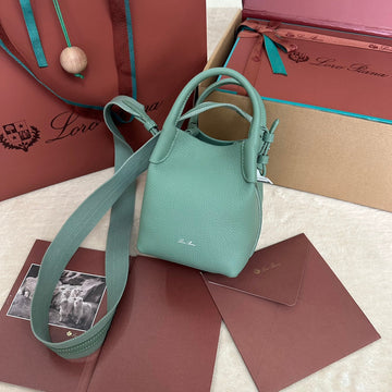MICRO BALE BAG IN SEA GREEN CALFSKIN by Luxe Carry
