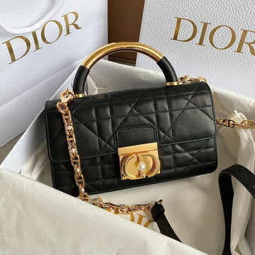MINI ANGE 20 BAG IN BLACK CALFSKIN Luxe Carry Bags