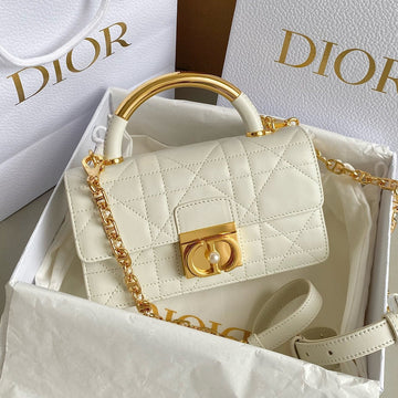 MINI ANGE 20 BAG IN WHITE CALFSKIN Luxe Carry