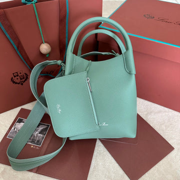 SMALL 21 BALE BAG IN GREEN MINT GRAINED CALFSKIN by Luxe Carry