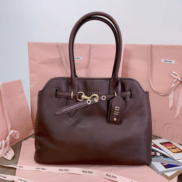 AVENTURE NAPPA BAG 40 IN CHESTNUT LAMBSKIN GOLD HARDWARE Luxe Carry Bags