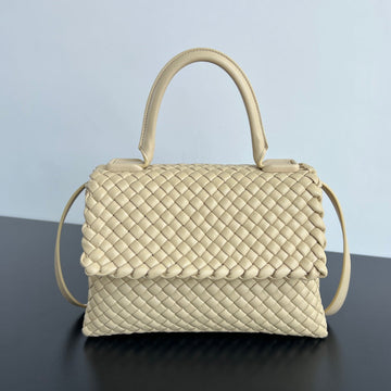 PATTI SHOULDER BAG 26 IN BLOND BEIGE LAMBSKIN by Luxe Carry