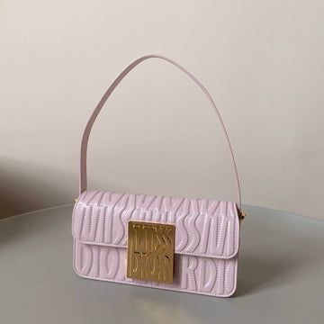 MEDIUM FLAP BAG 22 IN BABY PINK QUILTED ALLOVER CALFSKIN Luxe Carry Bags