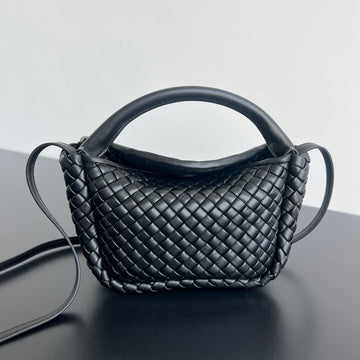 COLuxe CarryLE TOP HANDLE BAG 23 IN BLACK LAMBSKIN Luxe Carry Bags