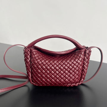 COLuxe CarryLE TOP HANDLE BAG 23 IN BURGUNDY RED LAMBSKIN Luxe Carry Bags