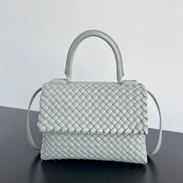 PATTI SHOULDER BAG 26 IN RHINO GRAY LAMBSKIN Luxe Carry