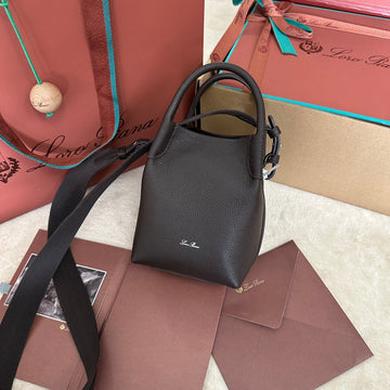 MICRO BALE BAG IN CHOCOLATE BROWN CALFSKIN by Luxe Carry