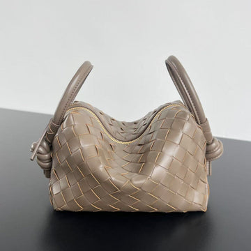 SMALL TOP HANDLE LOOP 19 IN MEDIUM BROWN CALFSKIN by Luxe Carry