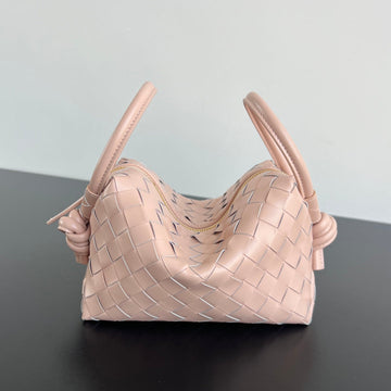 SMALL TOP HANDLE LOOP 19 IN MELON PINK CALFSKIN by Luxe Carry