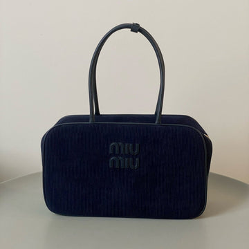 BEAU TOP HANDLE BAG 34 IN NAVY BLUE CORDUROY By Luxe Carry