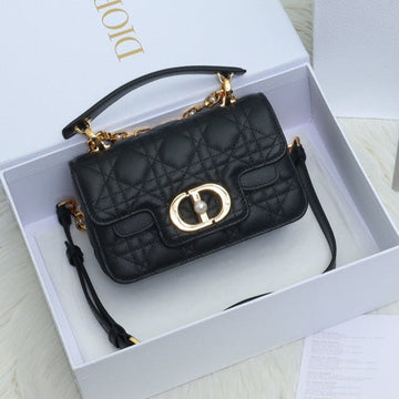 JOLIE TOP HANDLE BAG 19 IN BLACK CANNAGE CALFSKIN By Luxe Carry