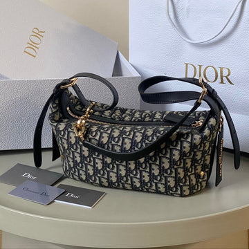 MEDIUM D-JOURNEY SHOULDER BAG 25 IN BLACK MONOGRAM OBLIQUE JACQUARD By Luxe Carry