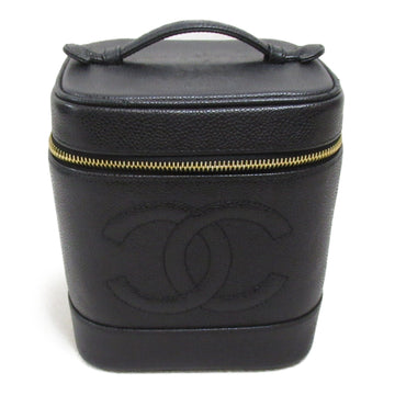 Top Quality Chanel Caviar Skin Vanity Handbag Black