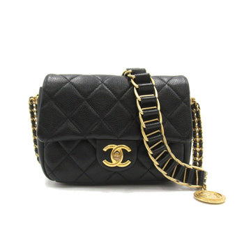 Top Quality Chanel Mini Matelasse Leather Shoulder Bag Black