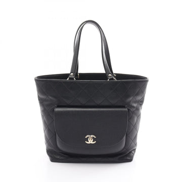 Top Quality Chanel Matelasse Leather Tote Bag Black