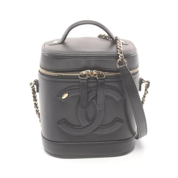 Top Quality Chanel Lambskin Vanity Shoulder Bag Black