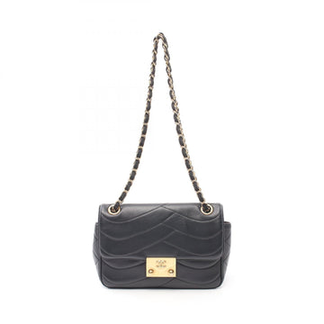 Top Quality Chanel Lambskin Shoulder Bag Navy