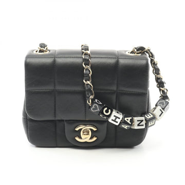Top Quality Chanel Lambskin Mini Flap Shoulder Bag Black