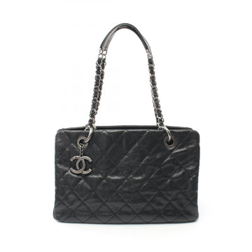 Top Quality Chanel Matelasse Leather Tote Bag Black