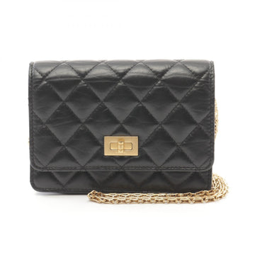 Top Quality Chanel 2.55 Leather Shoulder Bag Black