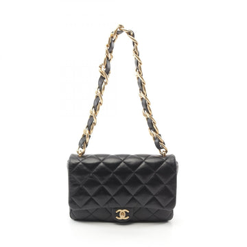 Top Quality Chanel Lambskin Large Flap Shoulder Bag Black