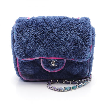 Top Quality Chanel Matelasse Fiber Shoulder Bag Navy