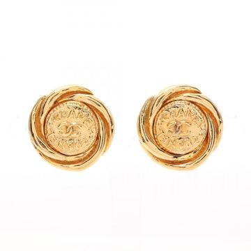 Top Quality Chanel Coco Mark Earrings Gold GP 93P