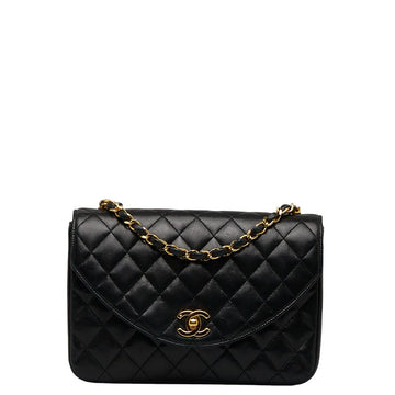 Top Quality Chanel   Matlasse Chain Shoulder Bag Black Lambskin